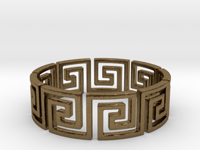 Greek Ring Brass - size 7.25 in Natural Bronze