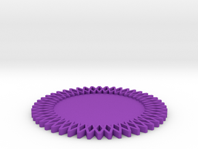 Gear Coaster in Purple Processed Versatile Plastic