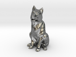 Dog in Polished Silver