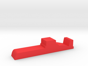 Game Piece, Red Force Ballistic Sub in Red Processed Versatile Plastic