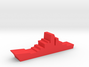 Game Piece, Red Force Kirov Cruiser in Red Processed Versatile Plastic
