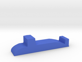 Game Piece, Blue Force Attack Submarine in Blue Processed Versatile Plastic