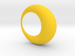 0052 Antisymmetric Torus (p=1.0) #001 in Yellow Processed Versatile Plastic