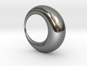 0052 Antisymmetric Torus (p=1.0) #001 in Fine Detail Polished Silver