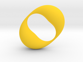 0054 Antisymmetric Torus (p=2.0) #003 in Yellow Processed Versatile Plastic