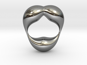 0055 Antisymmetric Torus  (p=2.5) #004 in Fine Detail Polished Silver