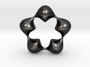 0058 Antisymmetric Torus (p=5.0) #007 in Polished and Bronzed Black Steel