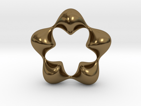 0058 Antisymmetric Torus (p=5.0) #007 in Polished Bronze