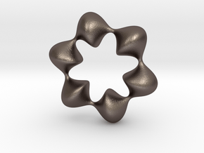 0059 AntisymmetricTorus (p=6.0) #008 in Polished Bronzed Silver Steel