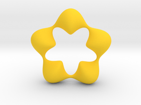 0058 Antisymmetric Torus (p=5.0) #007 in Yellow Processed Versatile Plastic