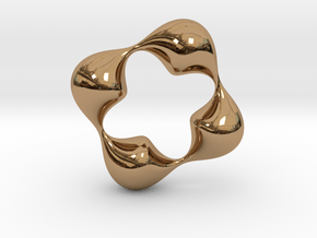 0057 Antisymmetric Torus (p=4.0) #006 in Polished Brass