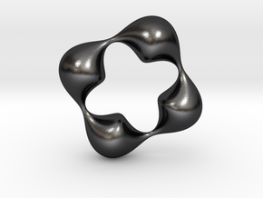 0057 Antisymmetric Torus (p=4.0) #006 in Polished and Bronzed Black Steel