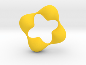 0057 Antisymmetric Torus (p=4.0) #006 in Yellow Processed Versatile Plastic
