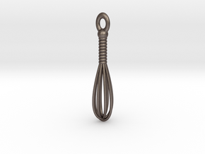 Whisk Pendant in Polished Bronzed Silver Steel