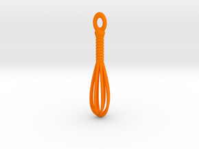 Whisk Pendant in Orange Processed Versatile Plastic