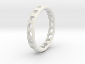 Ring Circles in White Natural Versatile Plastic