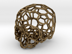 Voronoi Skull [1:0.5] in Polished Bronze