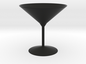 3d printed Martini Glass in Black Natural Versatile Plastic