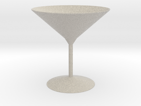 3d printed Martini Glass in Natural Sandstone
