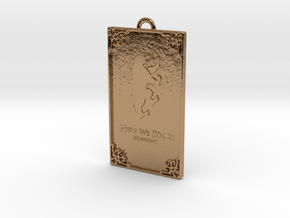 Game of Thrones - Mormont Pendant in Polished Brass