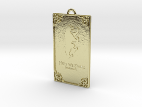 Game of Thrones - Mormont Pendant in 18k Gold Plated Brass