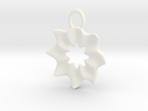 Starry Earring in White Processed Versatile Plastic