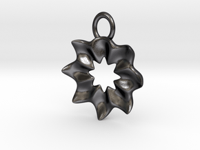 Starry Earring in Polished and Bronzed Black Steel