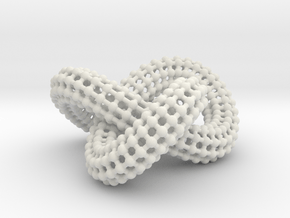 Border Object - Torus Knot 0 in White Natural Versatile Plastic
