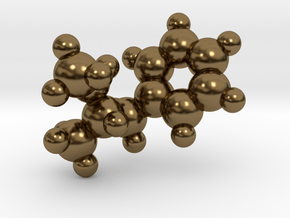 Methamphetamine molecule pendant in Polished Bronze