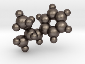 Methamphetamine molecule pendant in Polished Bronzed Silver Steel