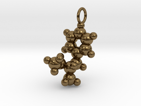Methamphetamine Pendant 25mm (large loop) in Polished Bronze