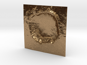 3'' Meteor Crater, Arizona, USA in Natural Brass