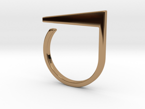 Adjustable ring. Basic model 2. in Polished Brass
