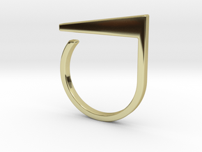 Adjustable ring. Basic model 2. in 18k Gold Plated Brass