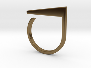 Adjustable ring. Basic model 2. in Polished Bronze