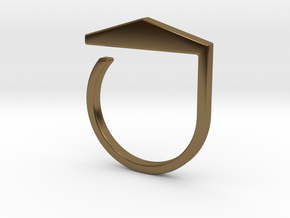 Adjustable ring. Basic model 3. in Polished Bronze
