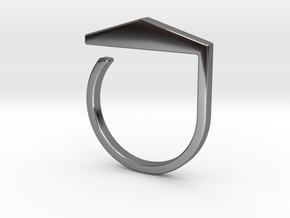 Adjustable ring. Basic model 3. in Fine Detail Polished Silver