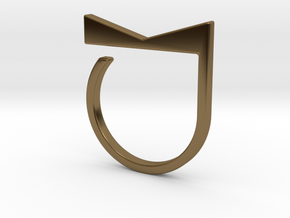 Adjustable ring. Basic model 4. in Polished Bronze