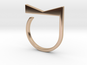 Adjustable ring. Basic model 4. in 14k Rose Gold Plated Brass