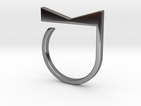 Adjustable ring. Basic model 4. in Fine Detail Polished Silver