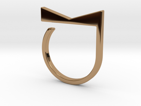 Adjustable ring. Basic model 4. in Polished Brass