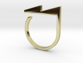 Adjustable ring. Basic model 5. in 18k Gold Plated Brass