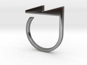 Adjustable ring. Basic model 5. in Fine Detail Polished Silver