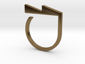 Adjustable ring. Basic model 6. in Polished Bronze