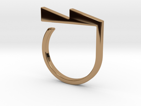 Adjustable ring. Basic model 6. in Polished Brass