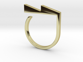 Adjustable ring. Basic model 6. in 18k Gold Plated Brass