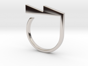 Adjustable ring. Basic model 6. in Platinum
