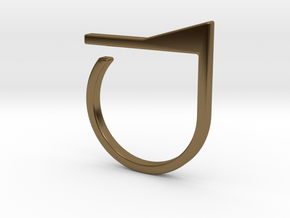 Adjustable ring. Basic model 7. in Polished Bronze