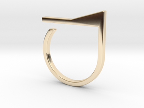 Adjustable ring. Basic model 7. in 14k Gold Plated Brass