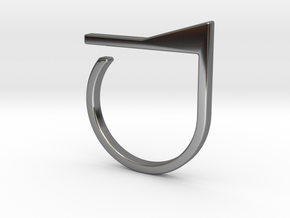 Adjustable ring. Basic model 7. in Fine Detail Polished Silver